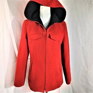 Braeton Wool Zip Front Coat Size M